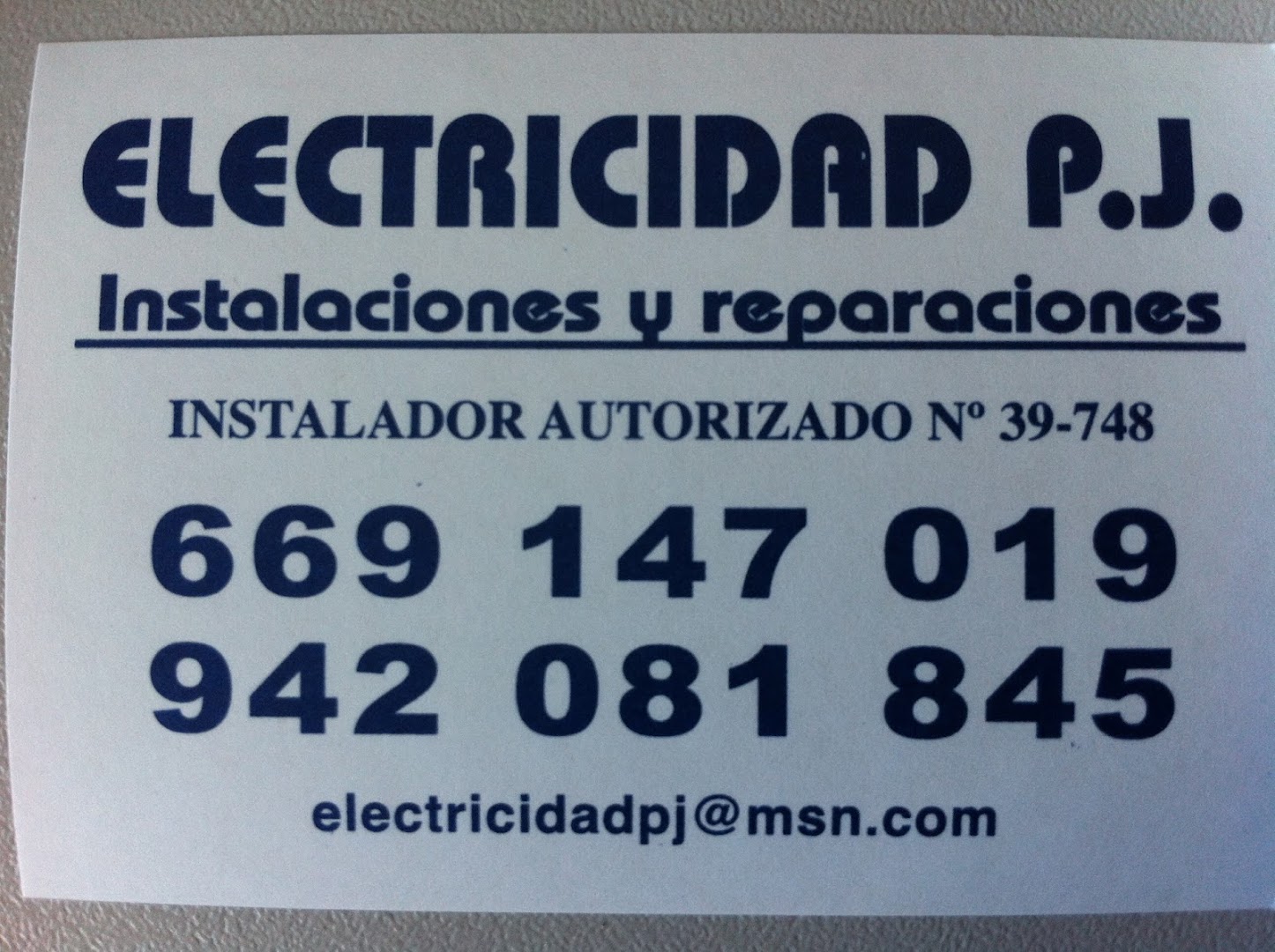 ELECTRICISTA PJ — Fotos 2